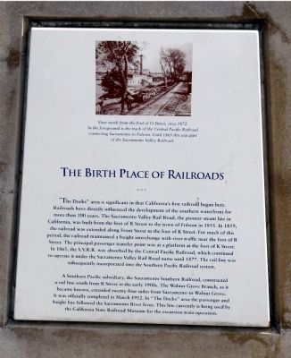 The Birth Place of the Railroads Marker image. Click for full size.