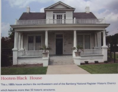 Bamberg County Marker, Hooten-Black House image. Click for full size.