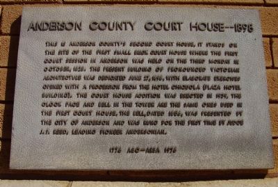 Anderson County Court House -- 1898 Marker image. Click for full size.