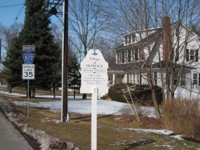 Village of Oldwick Historic District Marker. Click for full size. Village of Oldwick Historic District Marker image. Click for full size.