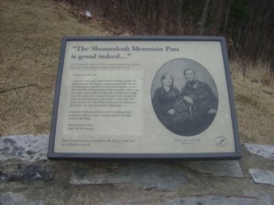 “The Shenandoah Mountain Pass is grand indeed…” Marker image. Click for full size.
