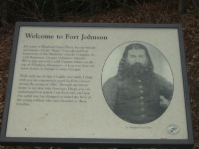 Welcome to Fort Johnson Marker image. Click for full size.