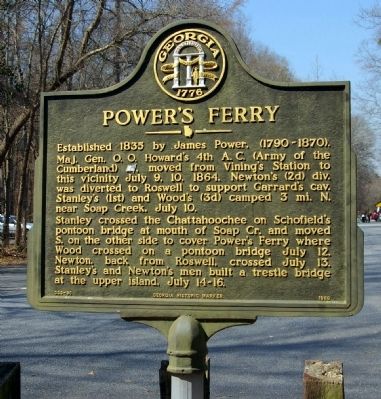 Power's Ferry Marker. Click for full size. Power's Ferry Marker image. Click for full size.