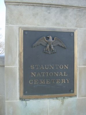 Entrance plaque, Staunton National Cemetery image. Click for full size.