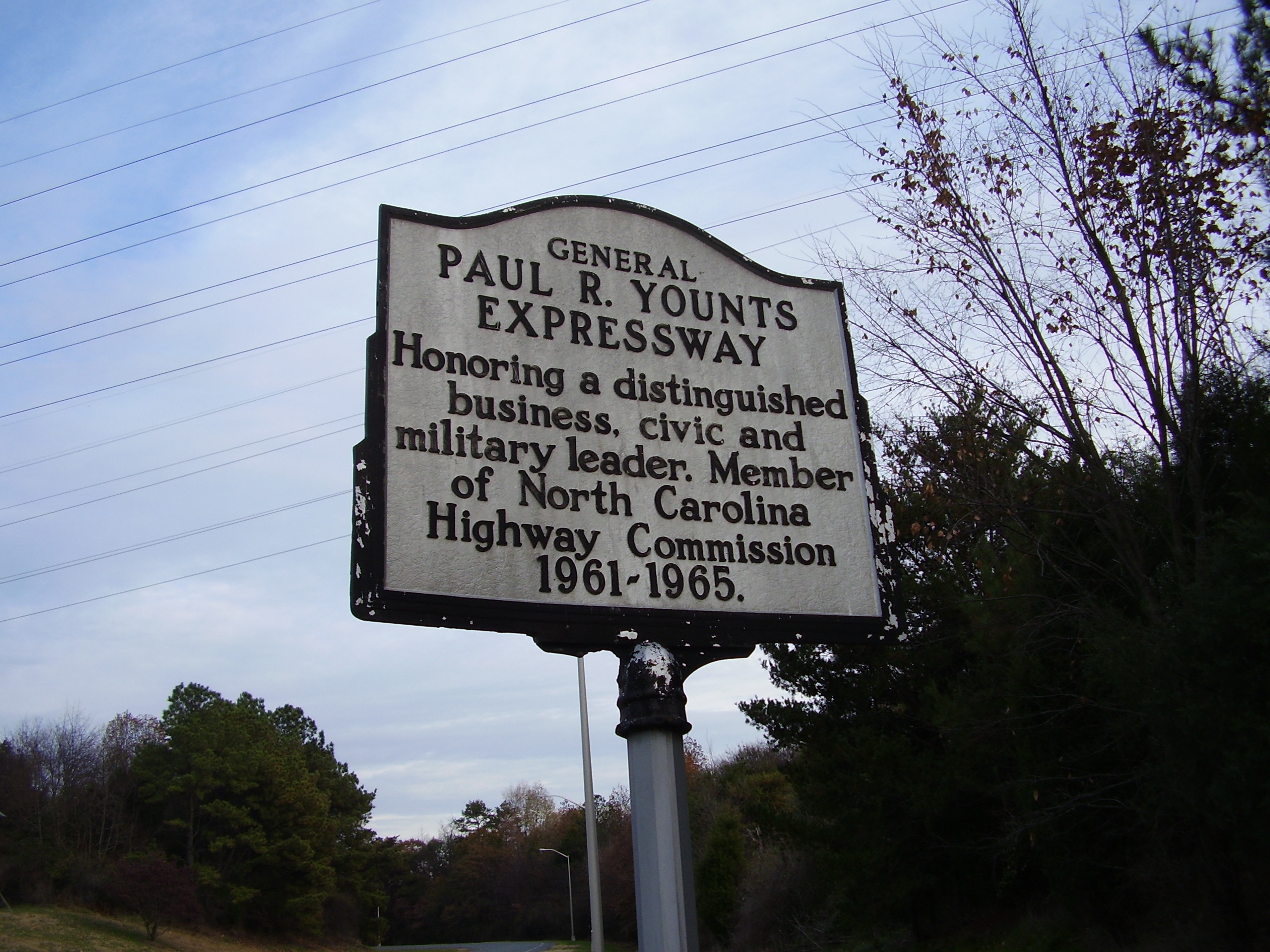 General Paul R. Younts Expressway Marker