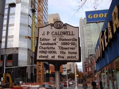 J.P. Caldwell Marker. Click for full size. J.P. Caldwell Marker image. Click for full size.