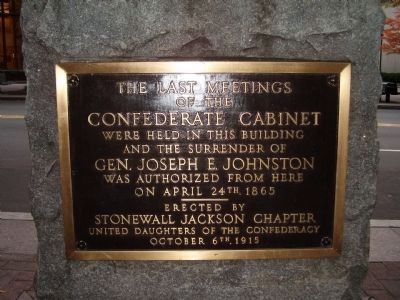 The Last Meetings of the Confederate Cabinet Marker image. Click for full size.