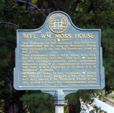 Site: Wm. Moss House Marker image. Click for full size.