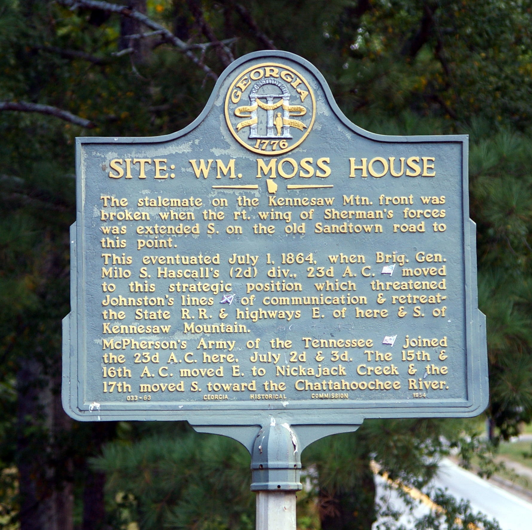 Site: Wm. Moss House Marker