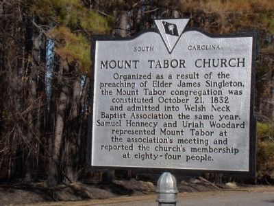 Mount Tabor Church Marker image. Click for full size.