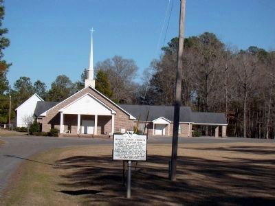 Mount Tabor Baptist Church and Marker image. Click for full size.