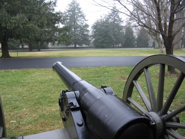 View of the Cemetery Grounds from a Parrott Rifle image. Click for full size.