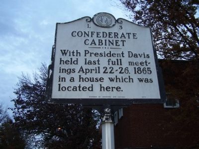 Confederate Cabinet Marker image. Click for full size.