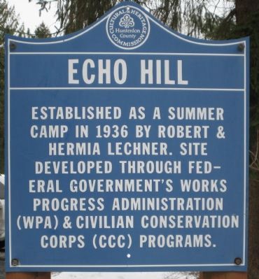 Echo Hill Marker. Click for full size. Echo Hill Marker image. Click for full size.