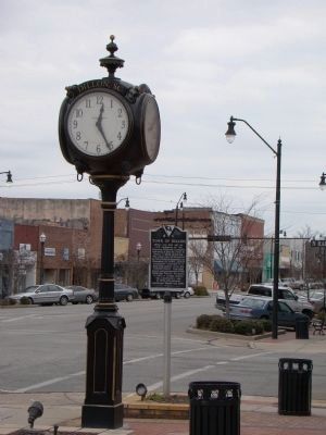 Mayor's Clock, Marker and Main Street. Click for full size. Mayor's Clock, Marker and Main Street image. Click for full size.