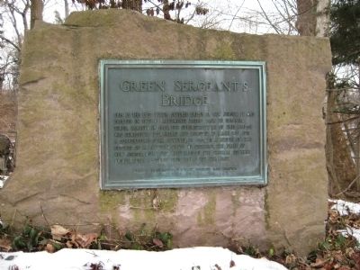 Green Sergeant's Bridge Marker. Click for full size. Green Sergeant's Bridge Marker image. Click for full size.