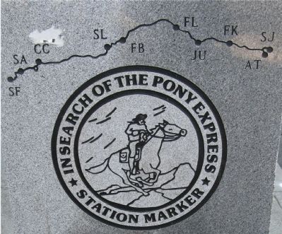 Close-Up of Pony Express Trails Artwork image. Click for full size.