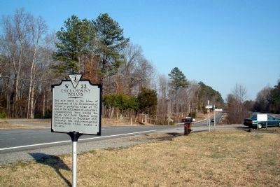 Chickahominy Indians Marker facing east on US 60. image. Click for full size.