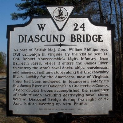 Diascund Bridge Marker image. Click for full size.