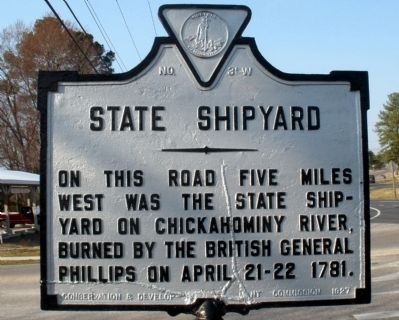 State Shipyard Marker image. Click for full size.
