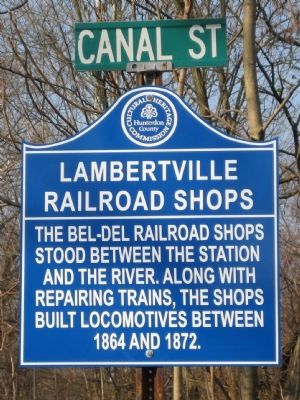 Lambertville Railroad Shops Marker image. Click for full size.