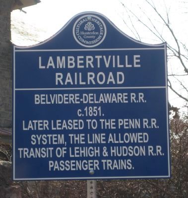 Lambertville Railroad Marker image. Click for full size.
