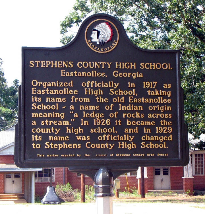 Stephens County High School Marker
