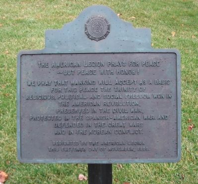 The American Legion Tablet image. Click for full size.
