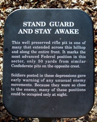 Stand Guard And Stay Awake Marker image. Click for full size.