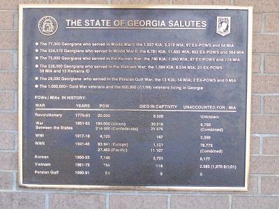 The State of Georgia Salutes Marker. Click for full size. The State of Georgia Salutes Marker image. Click for full size.