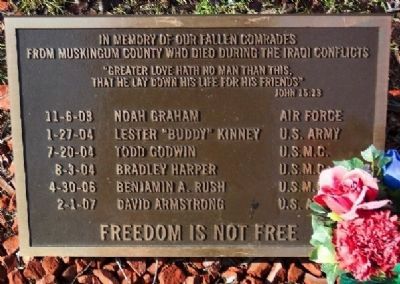 Muskingum County Iraqi Conflicts Memorial image. Click for full size.