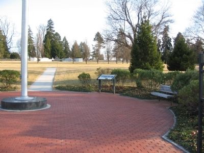 Marker and the Cemetery Annex. Click for full size. Marker and the Cemetery Annex image. Click for full size.
