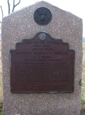 Battery B, Fourth U.S. Artillery Tablet image. Click for full size.