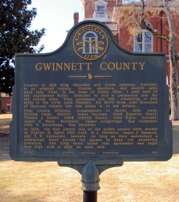 Gwinnett County Marker image. Click for full size.