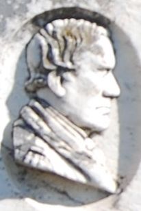 Governor David Johnson<br>Likeness Carved on<br>Tombstone. Click for full size. Governor David Johnson<br>Likeness Carved on<br>Tombstone image. Click for full size.