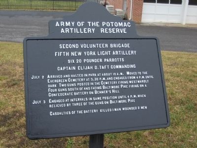Fifth New York Light Artillery Tablet image. Click for full size.