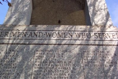 Bexley World War II Memorial Honor Roll image. Click for full size.