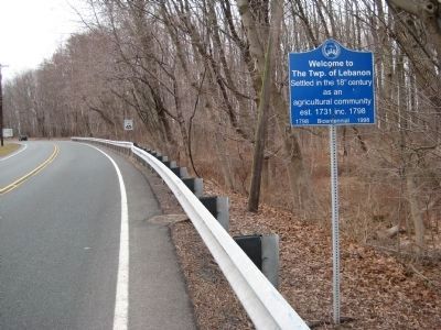 Welcome to the Twp. of Lebanon Marker. Click for full size. Welcome to the Twp. of Lebanon Marker image. Click for full size.
