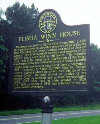 Elisha Winn House Marker. Click for full size. Elisha Winn House Marker image. Click for full size.