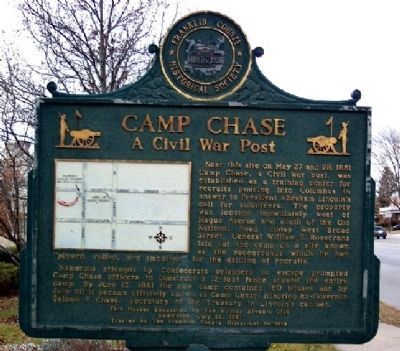 Camp Chase Marker (Side A) image. Click for full size.