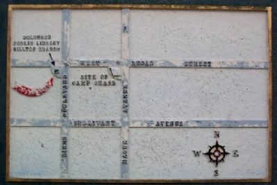 Camp Chase Marker Map. Click for full size. Camp Chase Marker Map image. Click for full size.