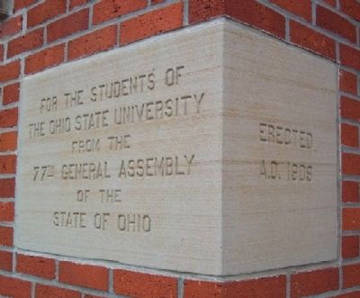 Cornerstone of the Old Ohio Union (Enarson Hall) image. Click for full size.