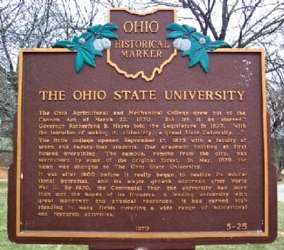 The Ohio State University Marker image. Click for full size.