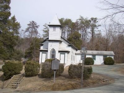 Marker at Evergreen Baptist Church image. Click for full size.