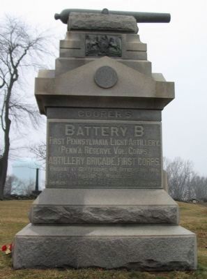 Battery B, First Pennsylvania Light Artillery Monument image. Click for full size.