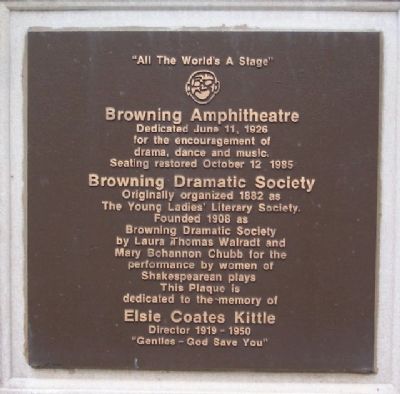 Browning Amphitheatre Marker image. Click for full size.