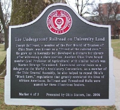 The Underground Railroad on University Land Marker #4 image. Click for full size.