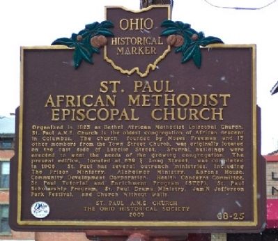 St. Paul African Methodist Episcopal Church Marker image. Click for full size.