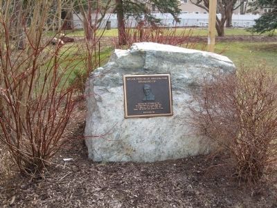 Stone with plaque dedicated to Michael Petruska, Jr.. Click for full size. Stone with plaque dedicated to Michael Petruska, Jr. image. Click for full size.