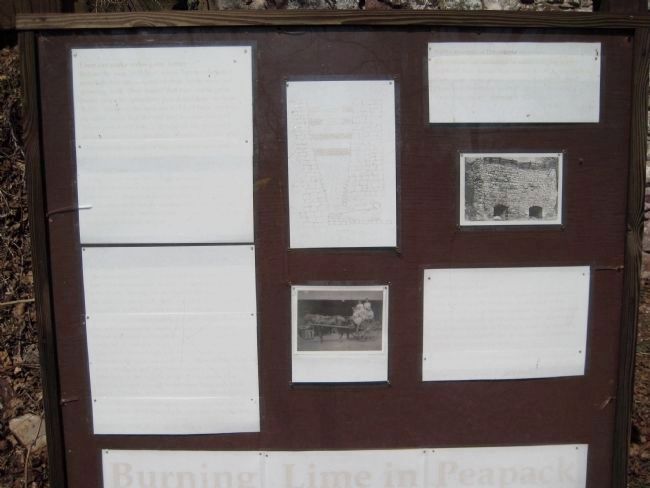 Peapack-Gladstone Lime Kiln Park Bulletin Board. Click for full size. Peapack-Gladstone Lime Kiln Park Bulletin Board image. Click for full size.